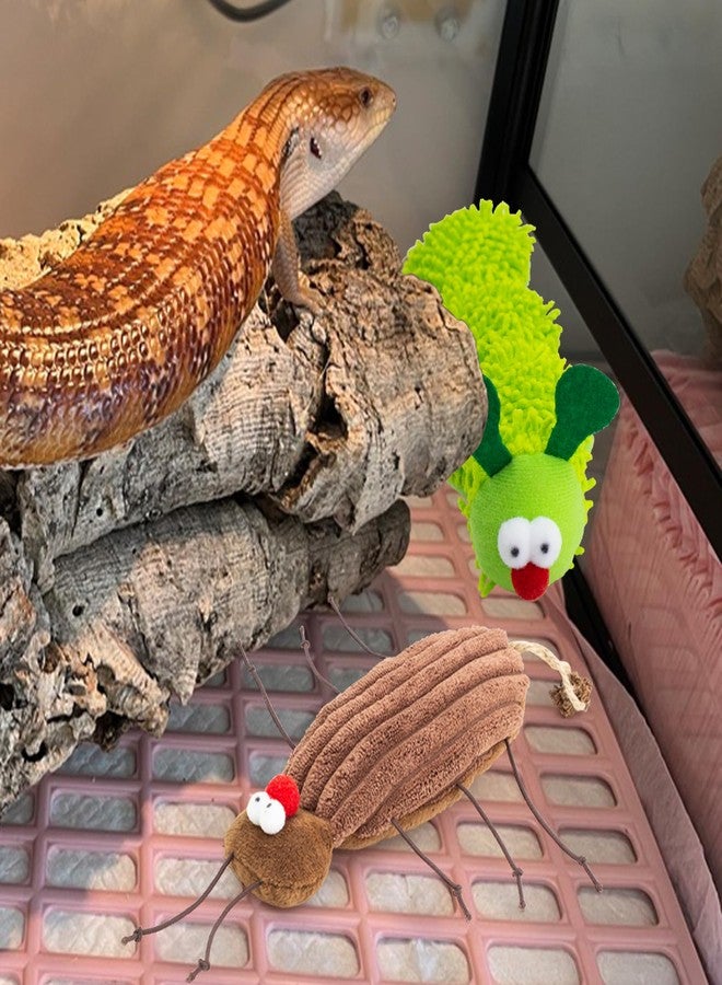 FlidRunest 2 Pack Bearded Dragon Accessories, Plush for Bearded Dragon, Interactive Bearded Dragon Simulation Stuffed for Tank, Reptile Stuffed Plush Animals Bearded Dragon - Image 5